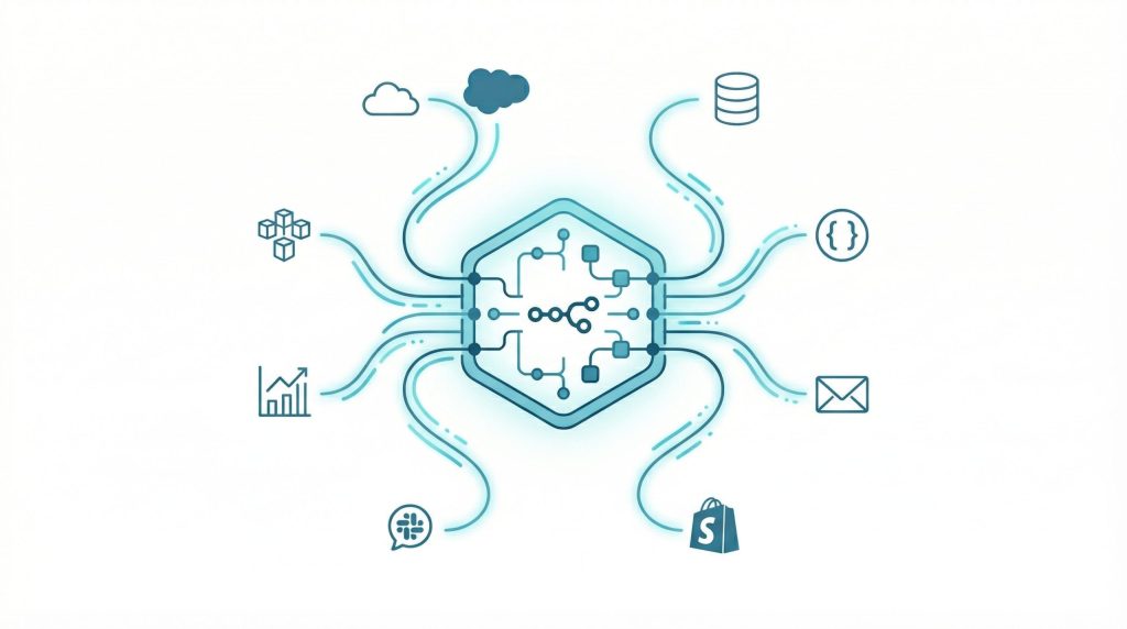 integrari API n8n - conectare sisteme prin fluxuri automate