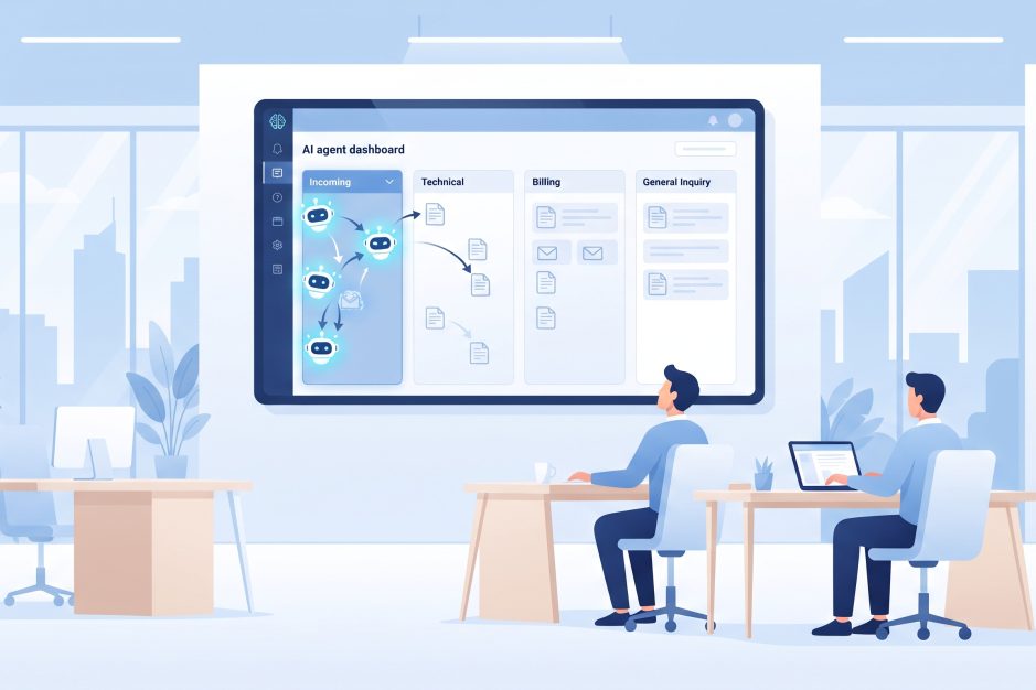 agenți AI în producție într-un dashboard de suport pentru IMM