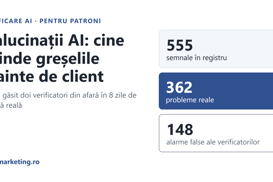 Halucinații AI: cine prinde greșelile înainte de client, 555 de semnale, 362 de probleme reale