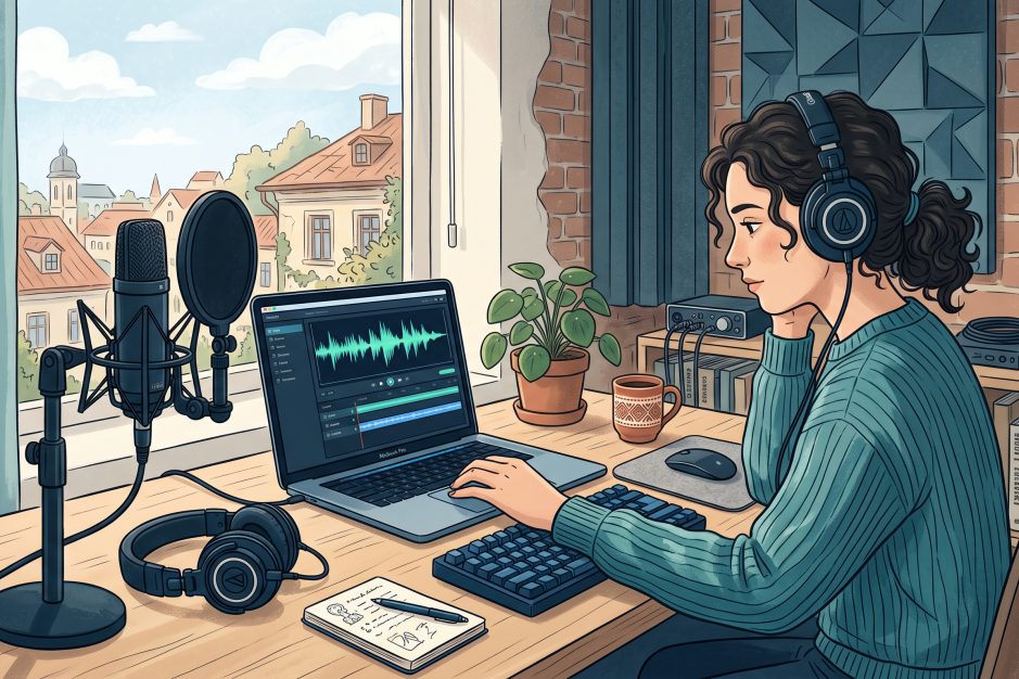 Clonare voce AI locală cu VoiceStudio pe laptopul unei agenții